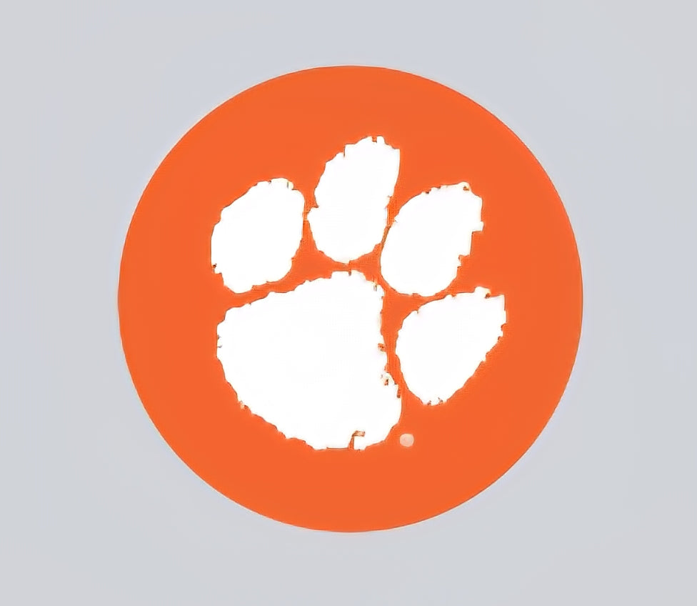 1" White Paw Button