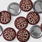 3" Clemson Tigers Retro Button