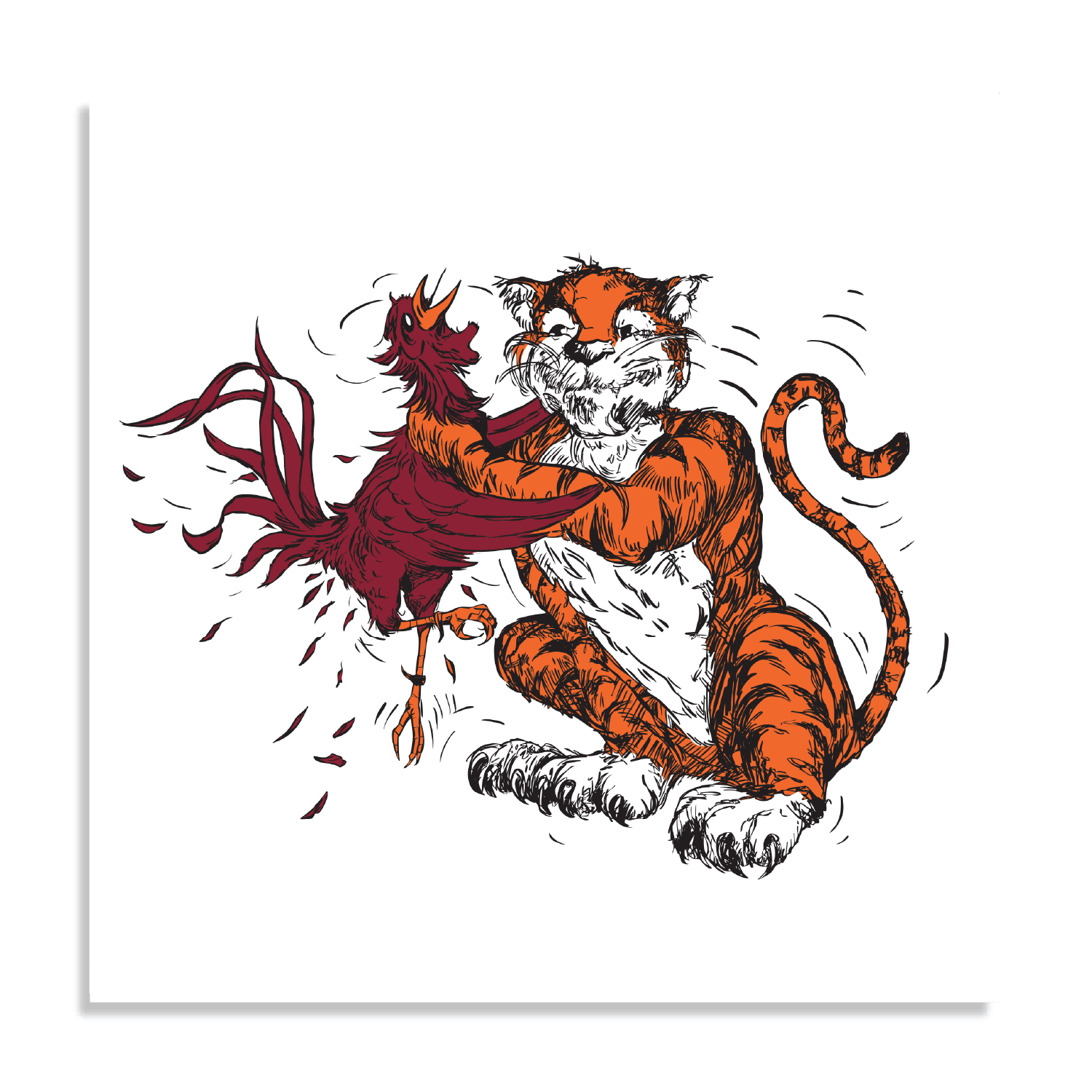 Old Fashion Chicken Kickin' Poster