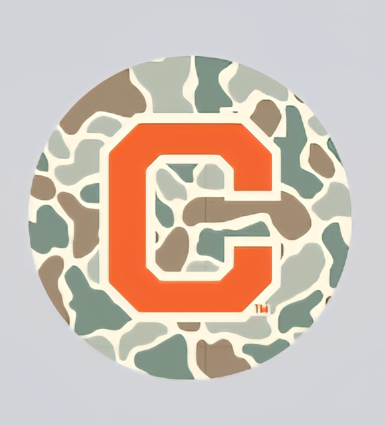 1" Block C Camo Button