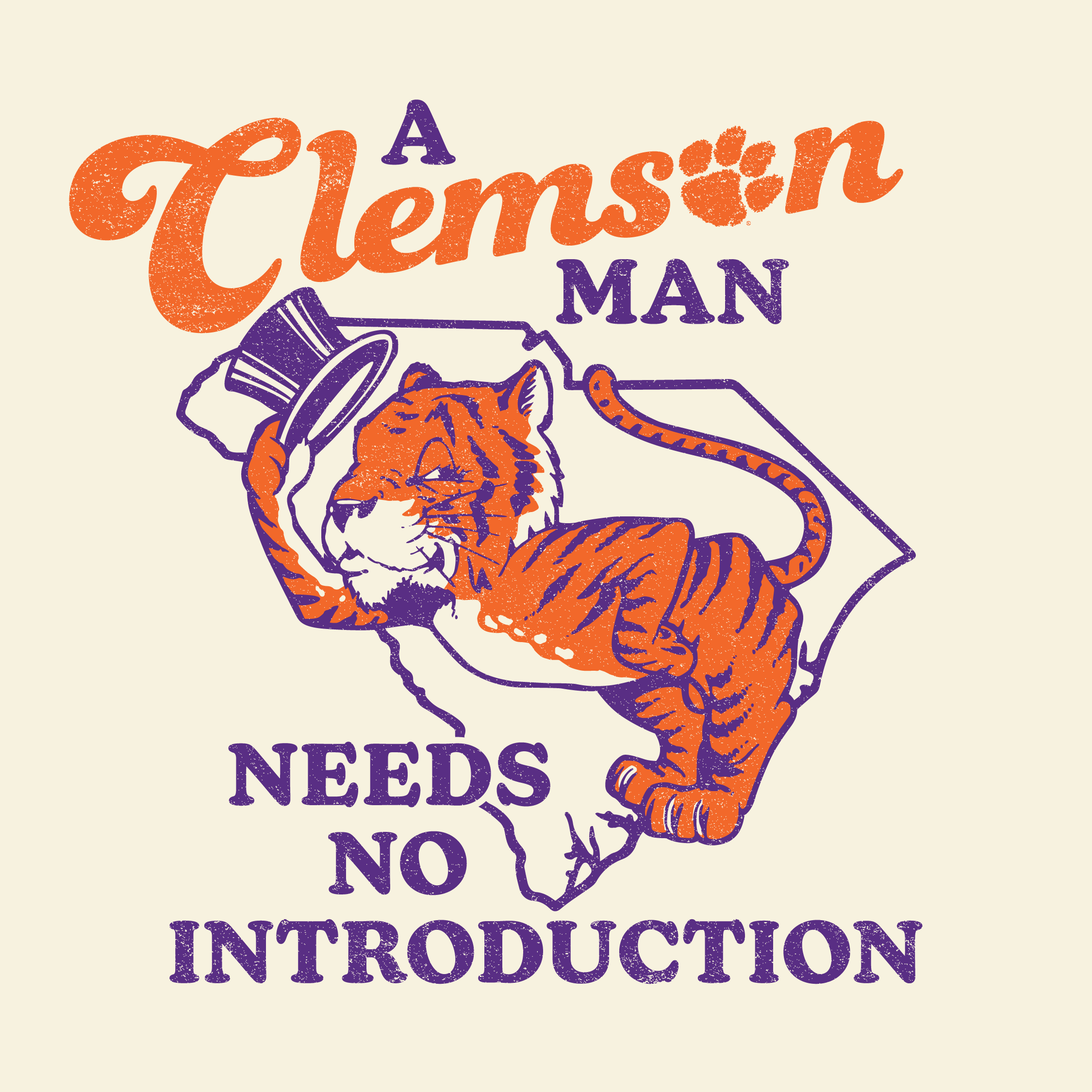 Clemson Man State of Mind Poster