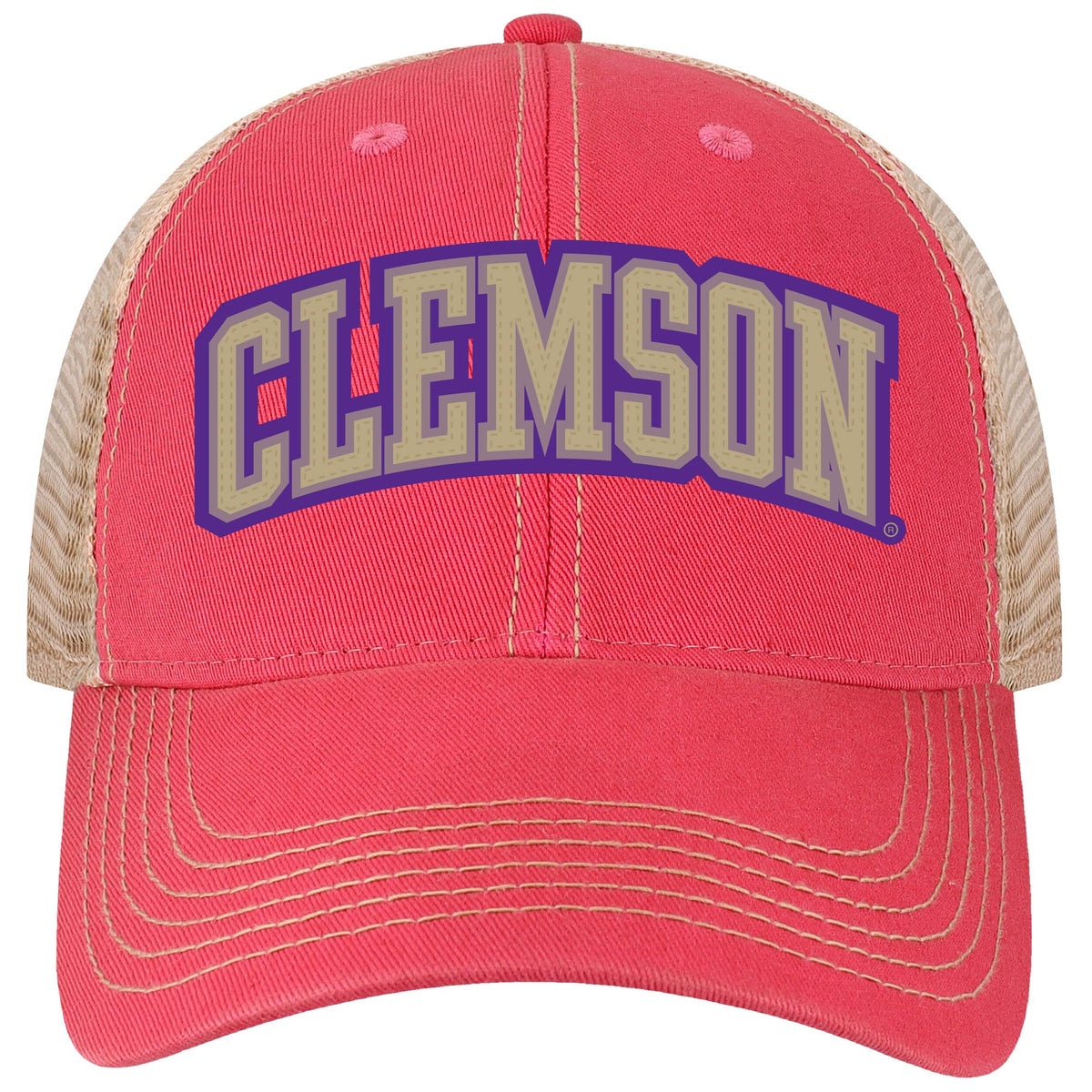 Clemson Arch Pink Trucker
