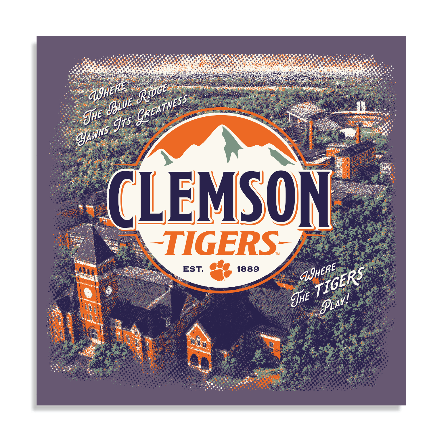 Clemson Mountains Collectors Edition Poster