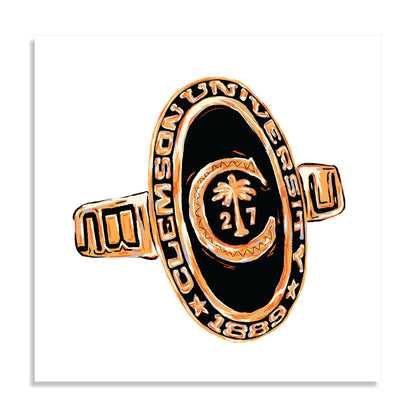 Clemson Women's Ring Poster - (Multiple Years)