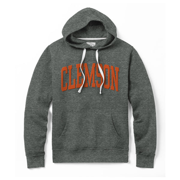 Homefield Clemson Tigers Baseball Script Hoodie XS / Triblend Oatmeal