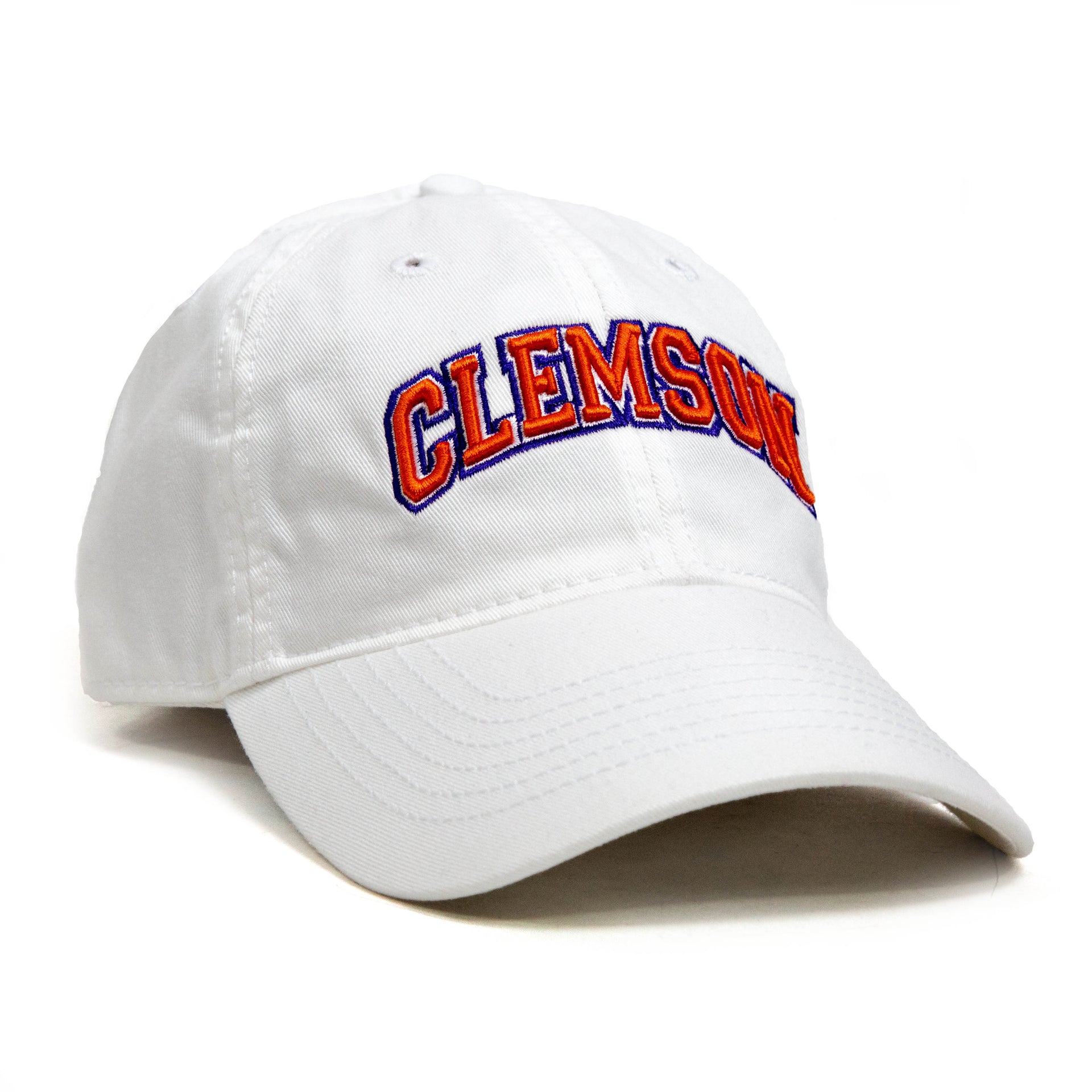 Casquette Clemson Tigers Baseball Ajustable Blanc Orange Bleu - Unisexe OSFA
