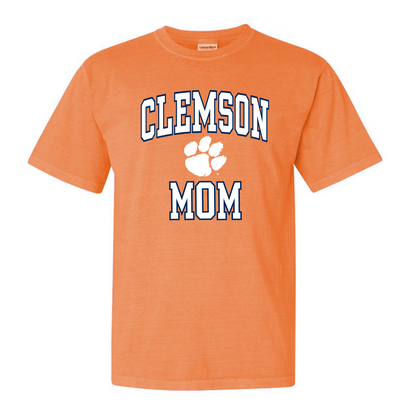 Clemson Mom 2 Color Arch & 1 Color Paw - (Multiple Colors)