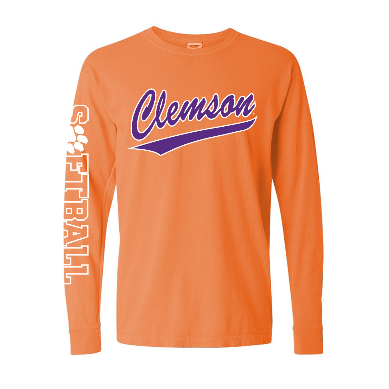 Clemson Script Softball Long Sleeve