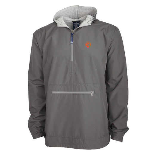 Clemson Ring Crest 1/4 Zip Lightweight Pullover in Grey