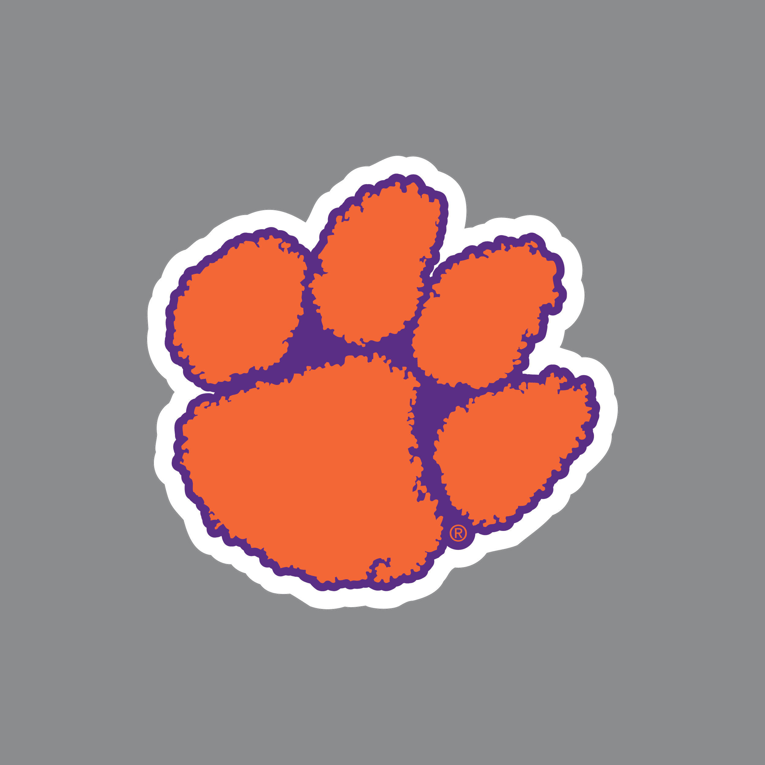Three Color Paw Decal