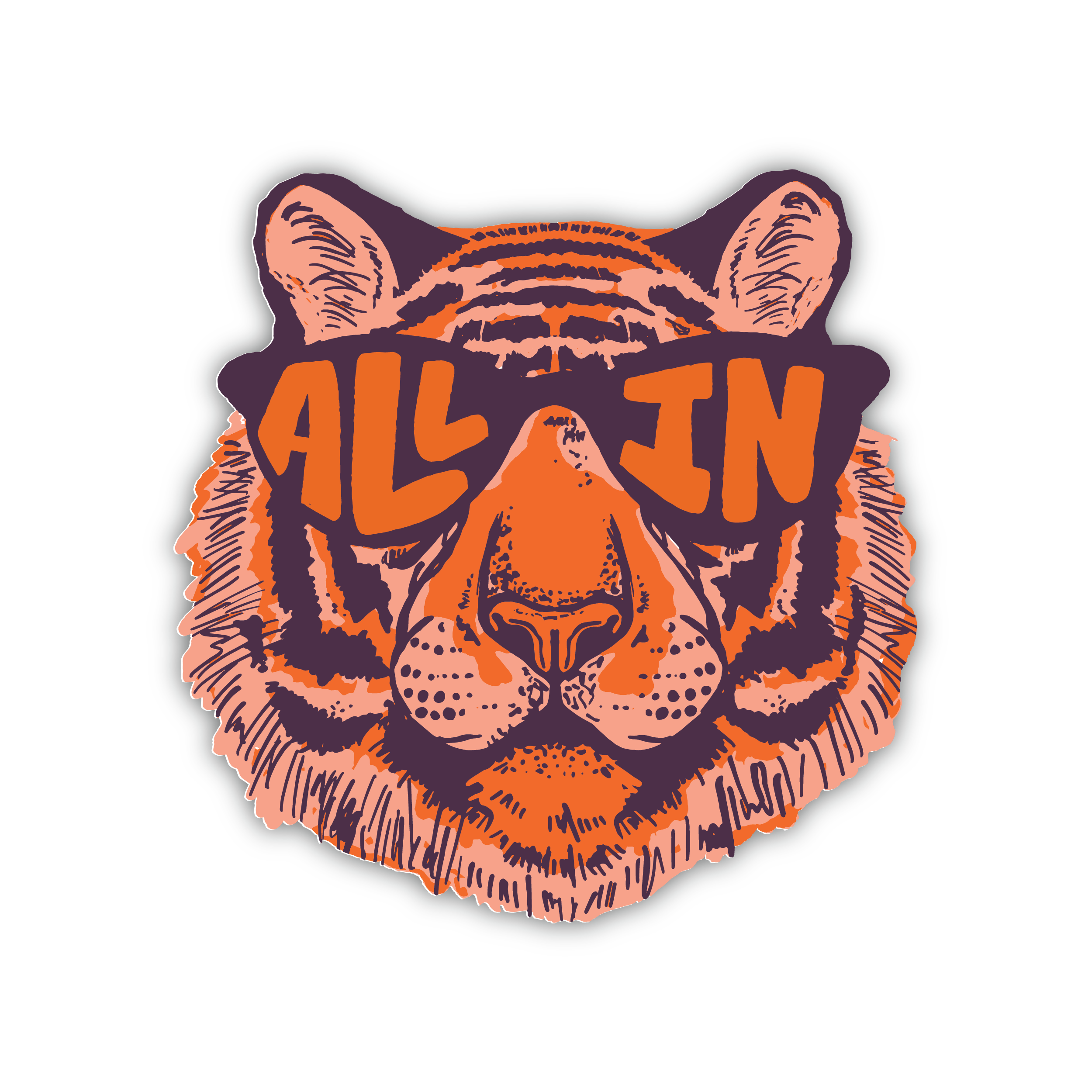 Always All In Tiger Decal