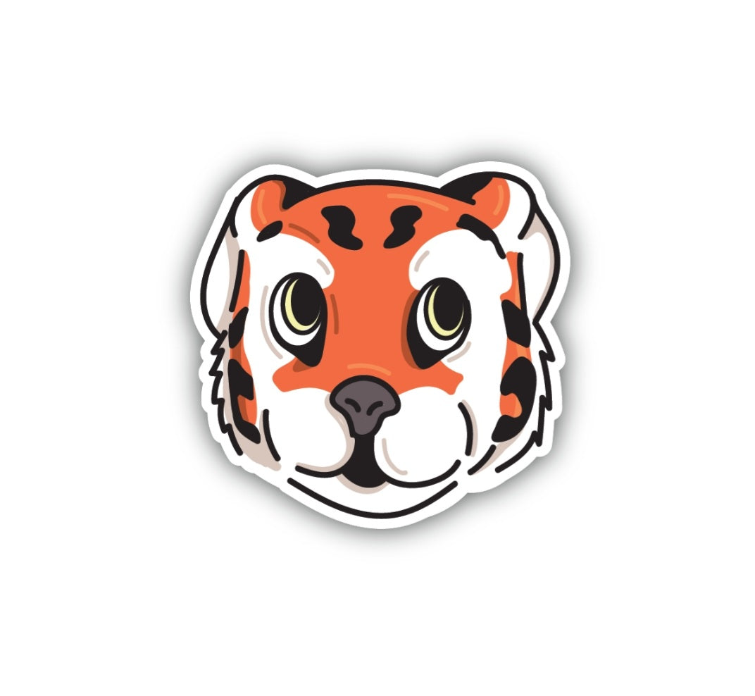 Tiger Mascot Head Decal