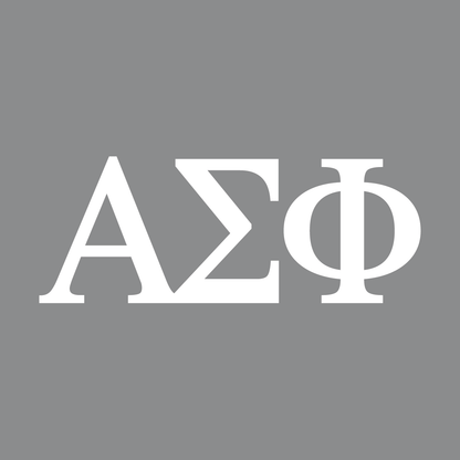 Greek Letter Decal: White