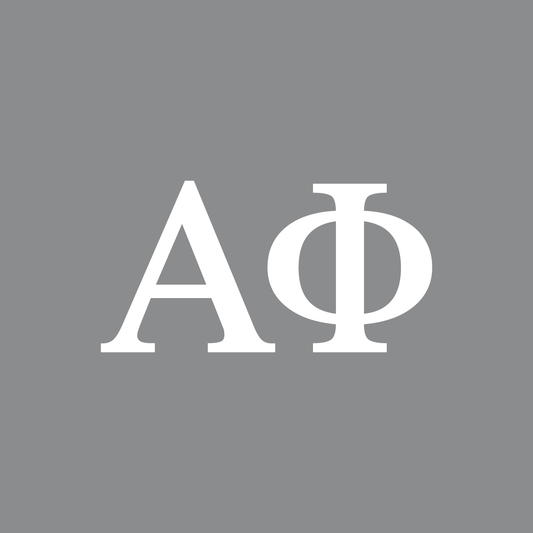 Greek Letter Decal: White