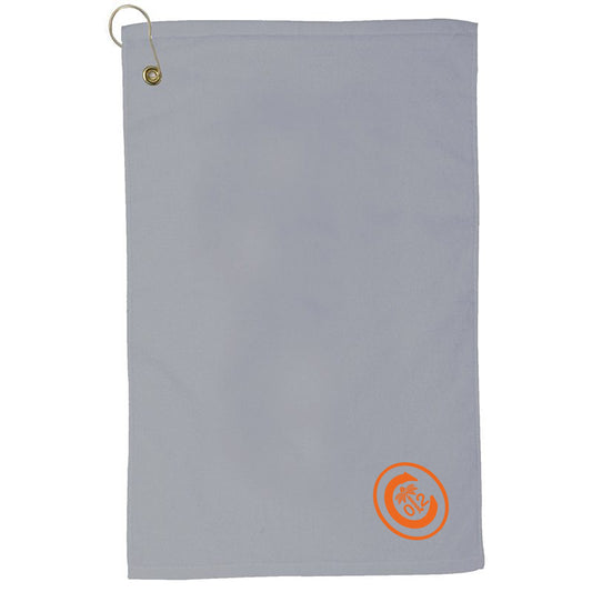 Clemson Ring Crest Golf Towel in Grey