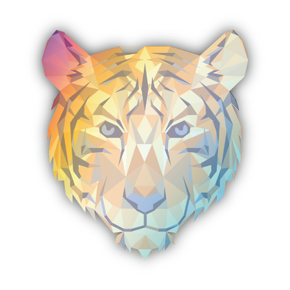 Holographic Geo Tiger Decal