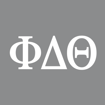 Greek Letter Decal: White