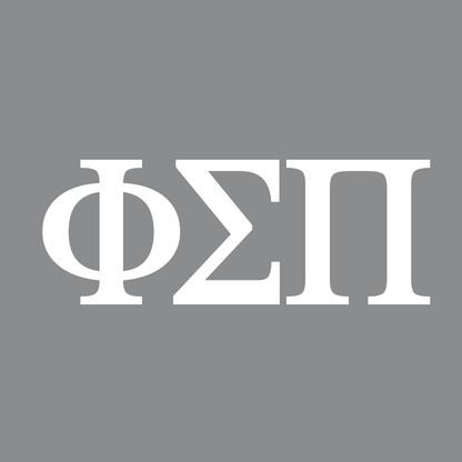 Greek Letter Decal: White