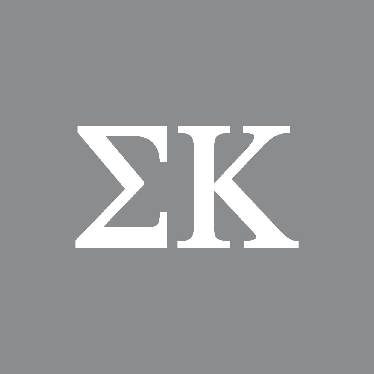 Greek Letter Decal: White